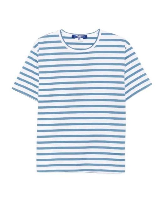 Junya Watanabe Blue Striped T-Shirt for men