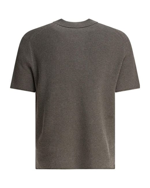 Alex Mill Gray Ribbed Polo Shirt for men