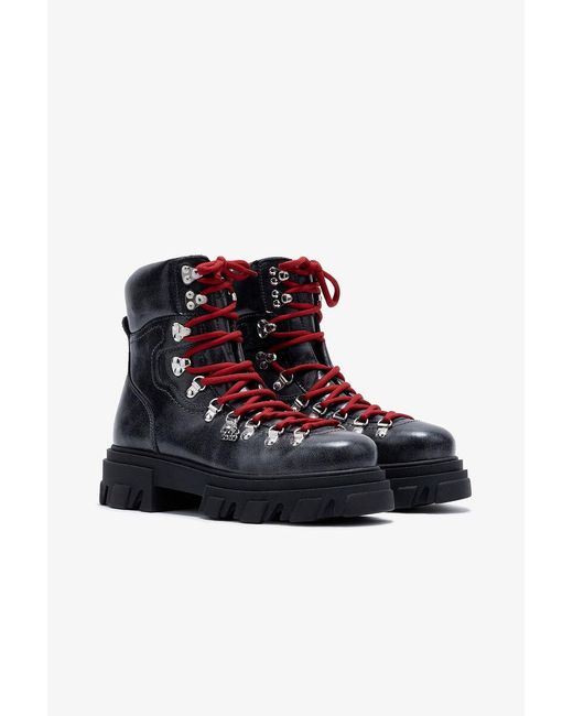 Ganni Blue Cleated Mountain Boots