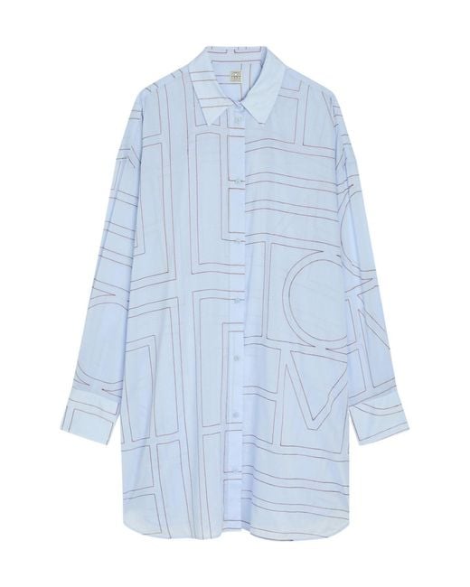 Totême Blue Lightweight Cotton Shirt
