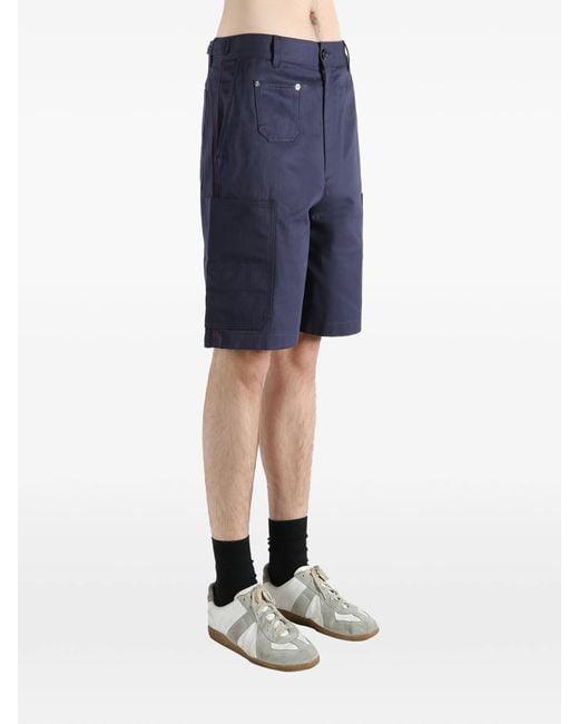 Givenchy Blue Logo Embroidered Shorts for men