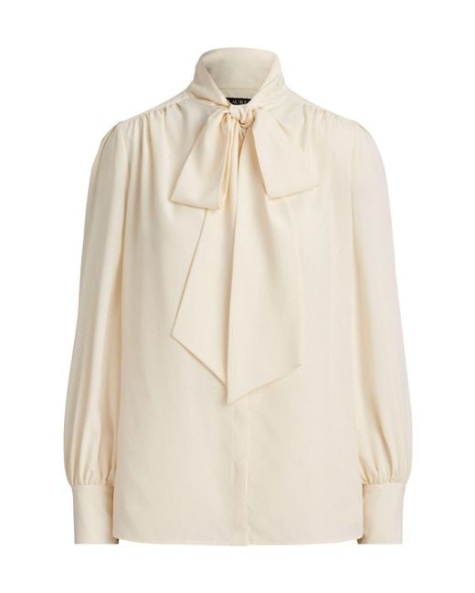 Ralph Lauren Natural Long Sleeve Blouse