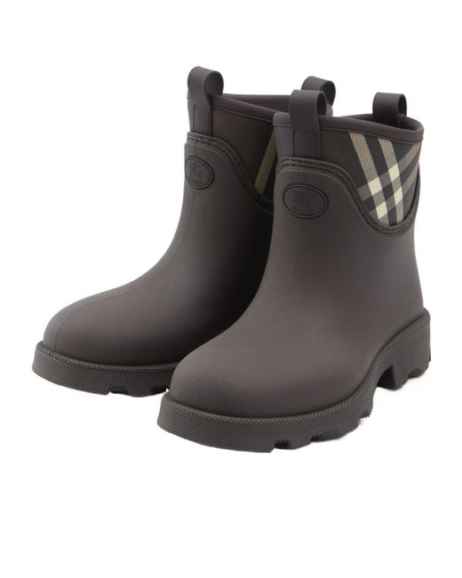 Burberry Black Marsh Stamp Ankle Boots