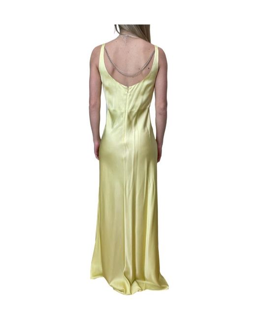 Liu Jo Metallic Long Satin Dress