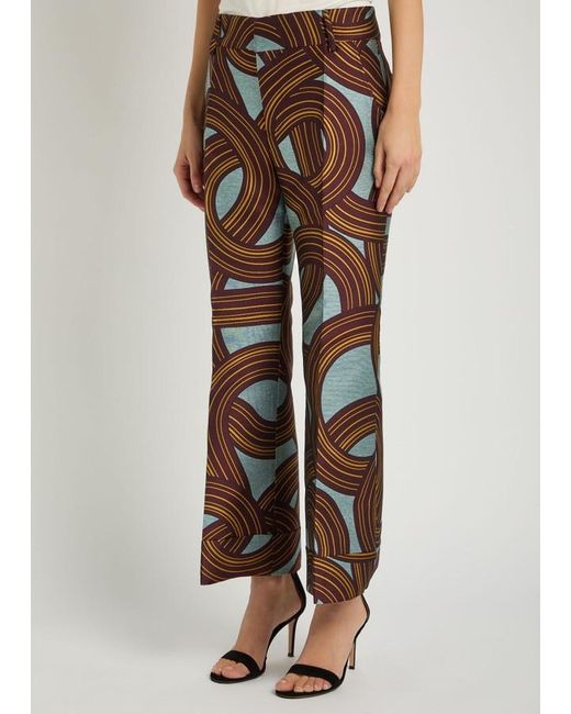 LaDoubleJ Multicolor Hendrix Jacquard Flared-Leg Trousers