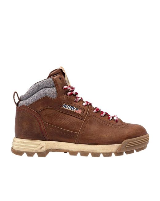 Autry Brown Malga Lace-Up Boots
