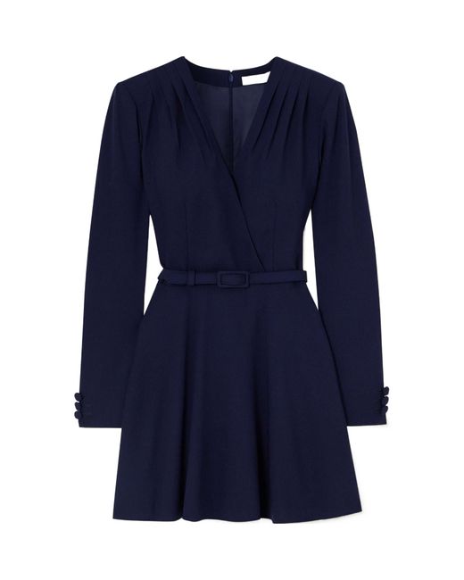 Alessandra Rich Blue Long-Sleeved Dress