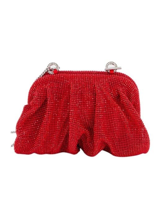 Benedetta Bruzziches Embellished Gathered Clutch Bag