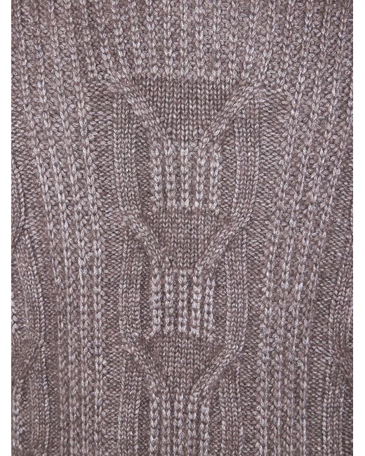 Zegna Purple Turtle Neck Knitted Jumper for men