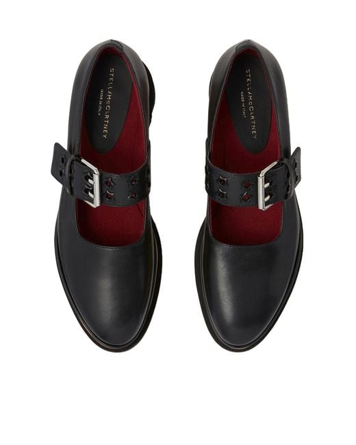 Stella McCartney Black Elyse Star-Studded Mary Janes Platform Shoes