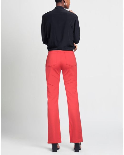 Marni Red Solid Stretch Pants