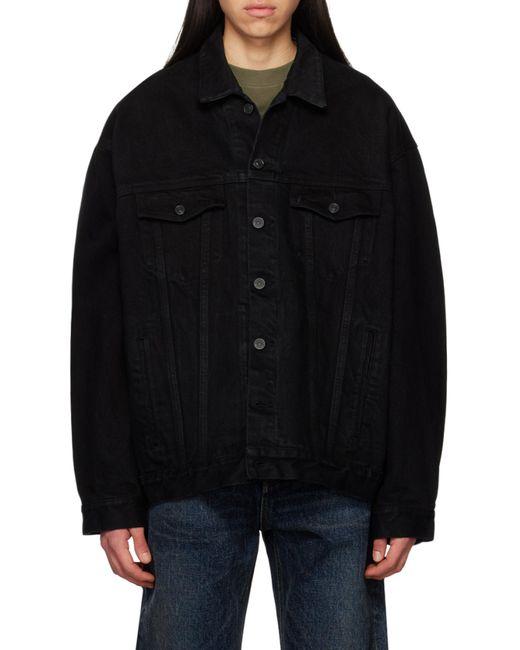 Balenciaga Black Oversized Fit Denim Jacket for men