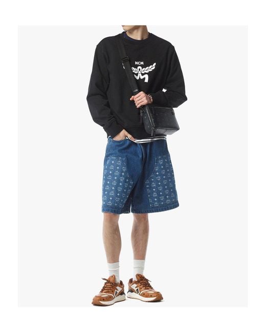 MCM Black Diamond Small Camera Bag for men