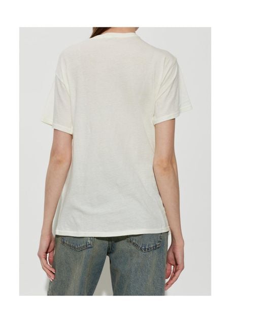R13 Gray Text-Print T-Shirt