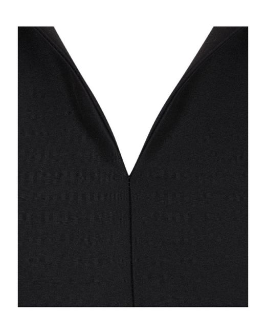 Balenciaga Black Off-Shoulder Midi Dress