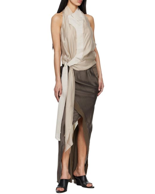 Entire studios White Halterneck Tie-Front Top