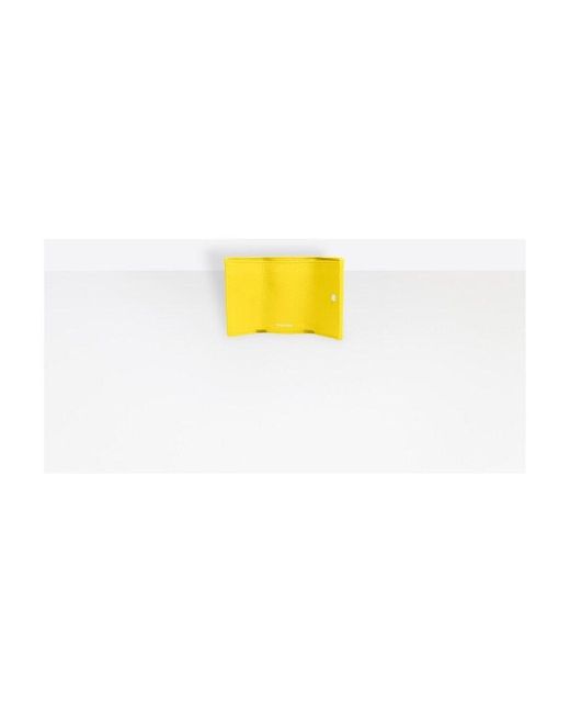Balenciaga Yellow Mini Portafoglio Papier Da Donna