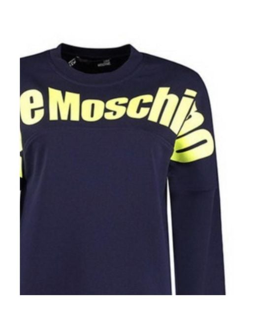 Moschino Blue Logo Details Sweater