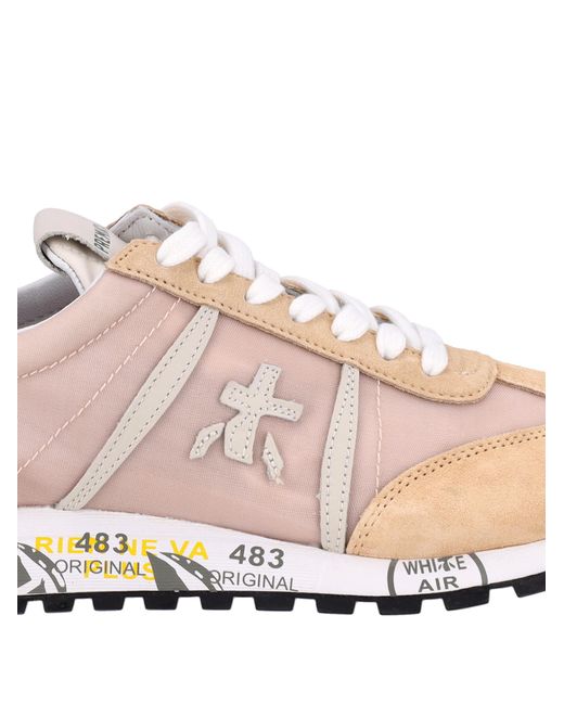 Premiata Pink Logo Sports Shoes