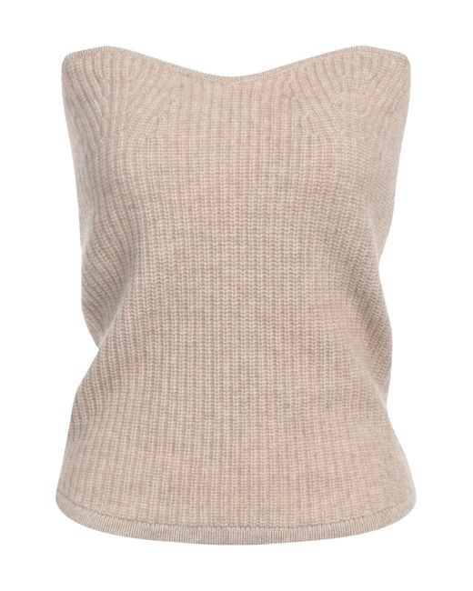 Isabel Marant Natural Strapless Knitted Vest