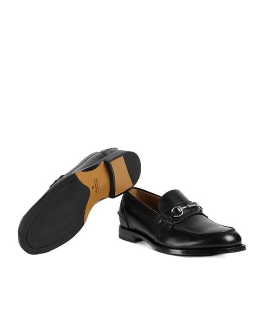 Gucci Black Elegant Low-Cut Loafer With Horsebit for men