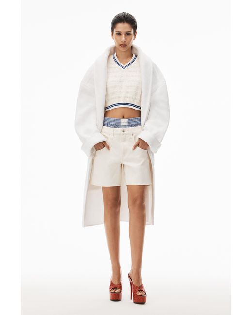 Alexander Wang Blue High-Waisted Boxer Shorts