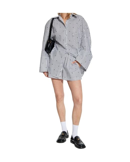 ROTATE BIRGER CHRISTENSEN Multicolor Striped Shorts