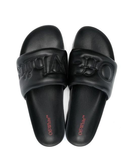 Off-White c/o Virgil Abloh Black Open Toe Slip-On Sandals for men