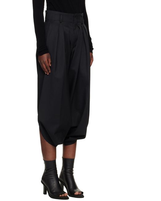 Comme des Garçons Black Casual Trousers With Belt Loops