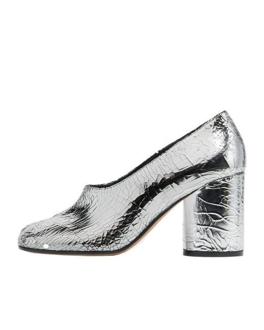 Maison Margiela White Tabi Broken Mirror Pumps