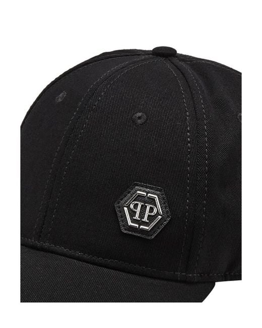 Philipp Plein Black Logo Details Baseball Hat for men