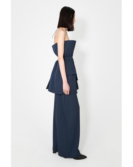 Our Legacy Blue Belted Waist Suit Top