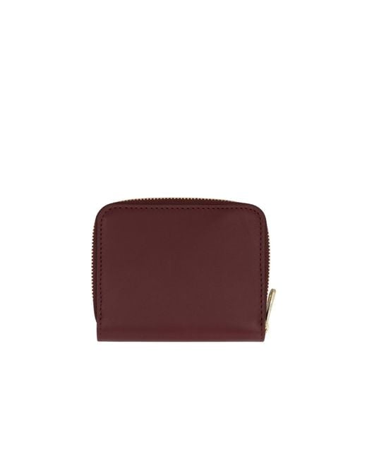 A.P.C. Purple Logo Printed Zip-Around Wallet
