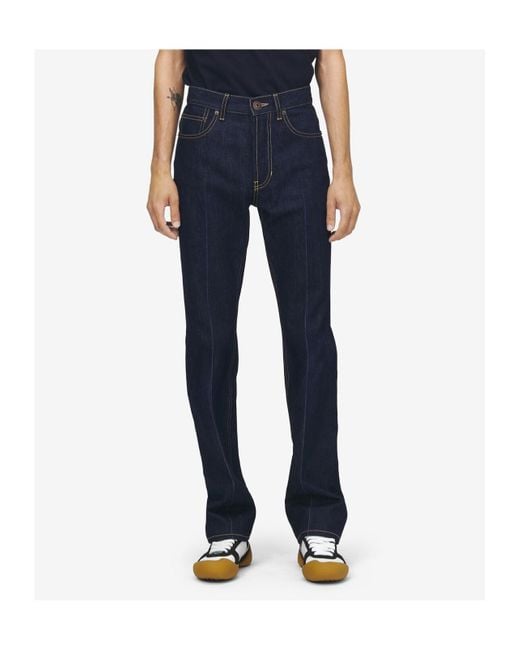 McQueen Blue Straight-Leg Slim Jeans for men