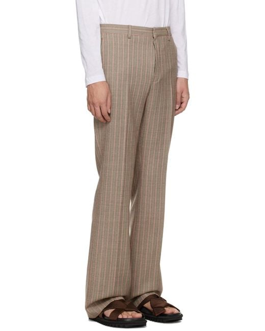 Dries Van Noten Gray Straight Casual Pants for men