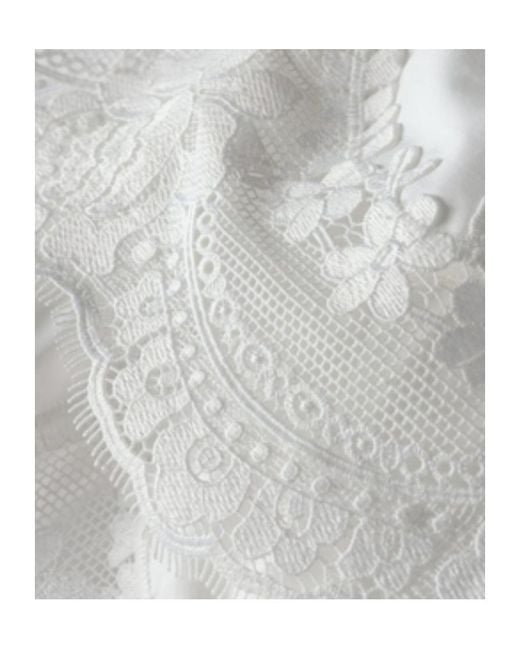 Zimmermann White Alchemy Shirred Lace Bandeau Top