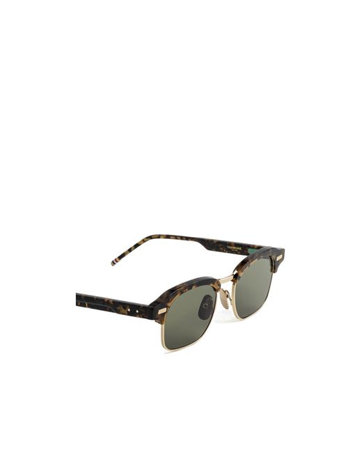 Thom Browne Green Eyewear Square Frame Sunglasses for men