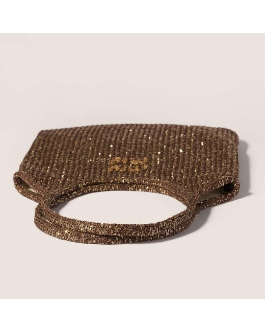 Miu Miu Brown Ivy Sequin Mesh Bag