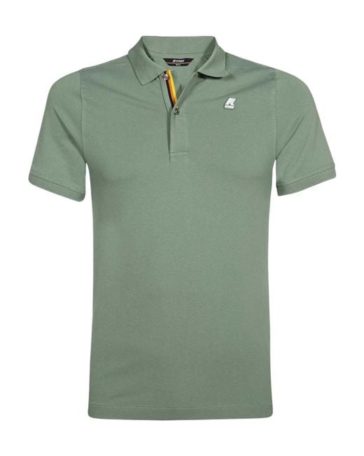 K-Way Green Short-Sleeved Polo Shirt for men