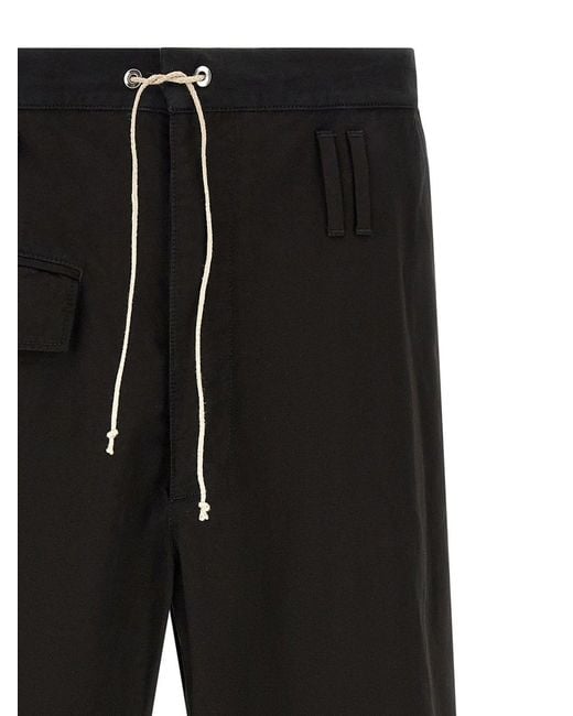 NAMACHEKO Black Trireme Drawstring Wide-Leg Pants for men