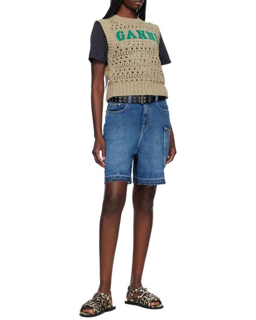 Ganni Gray Knitted Vest