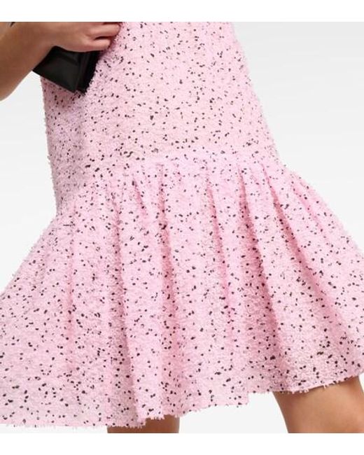 Oscar de la Renta Pink Fil Coupé Minidress
