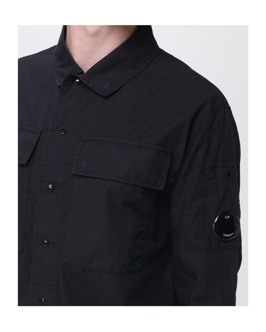 C P Company Black Lens Pocket Shirt for men
