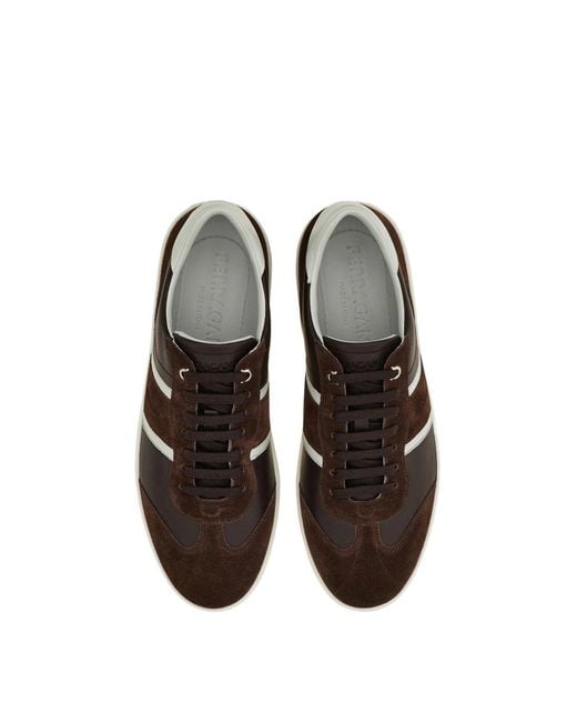 Ferragamo Brown Ferragamo Low-Top Sneakers for men