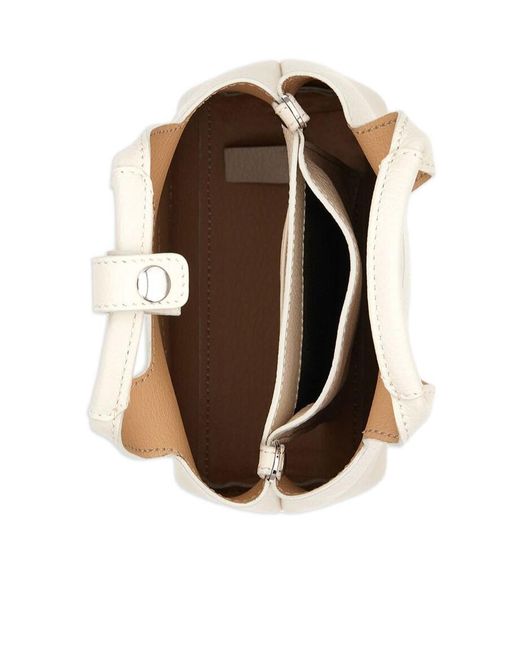 Hogan Natural Logo Embossed H-Bag Mini Shopping Bag