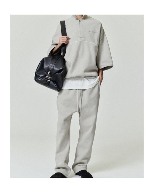 Fear Of God Gray Active Trace 3/4 Sleeve Modern Polo Sweatshirt for men