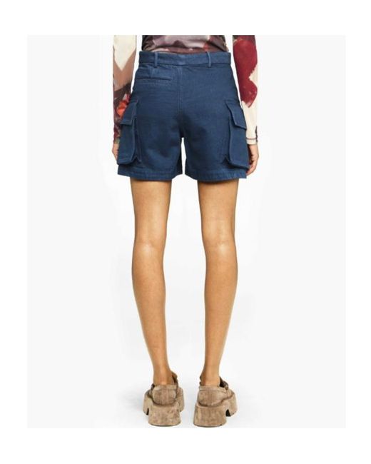J.W. Anderson Blue Jw Anderson High-Waisted Cargo Twill Shorts