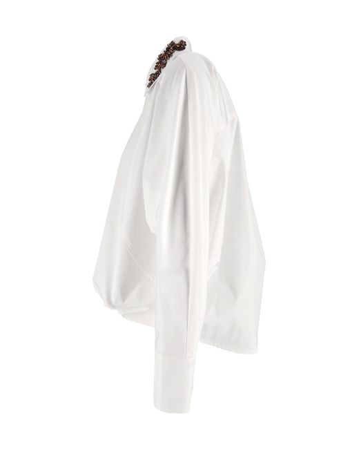 Ermanno Scervino White Long-Sleeved Shirt