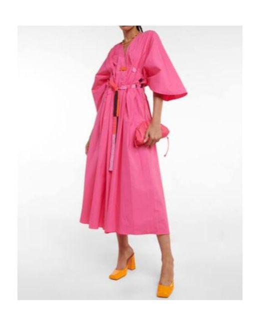 Roksanda Pink Naomina Cotton Poplin Midi Dress