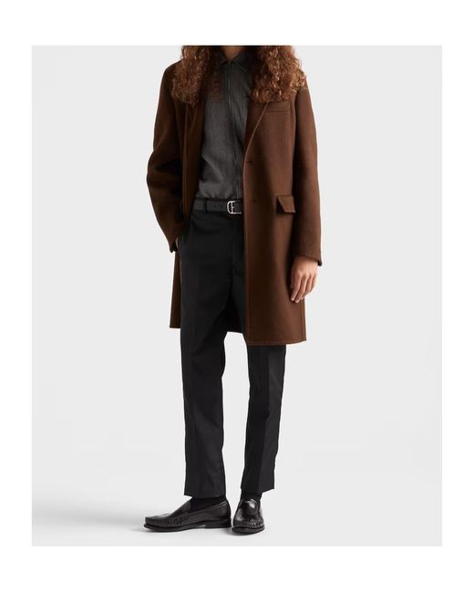Prada Black Concealed-Fly Trousers for men